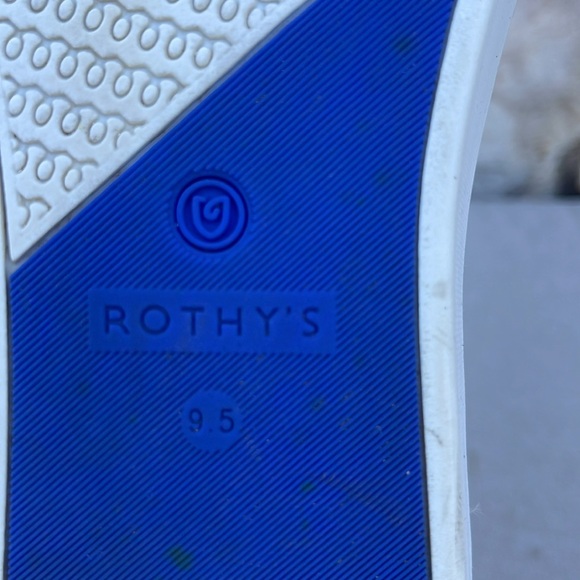 Rothy's Cream and Blue Slip-On Loafers size 9.5 - Picture 5 of 8